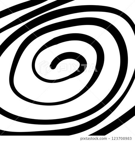 Swirl hypnotic black and white spiral. Monochrome abstract background. Vector flat geometric illustration.Template design for banner, website, template, leaflet, brochure, poster 123708983