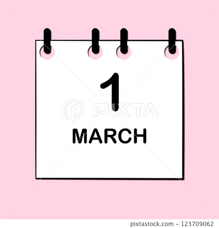 March 1. Daily Calendar icon for design. Simple design for business brochure, flyer, print media, advertisement. Easily editable March 1. Daily Calendar icon for design. Simple design for business brochure, flyer, print media, advertisement. Easily editable 123709062