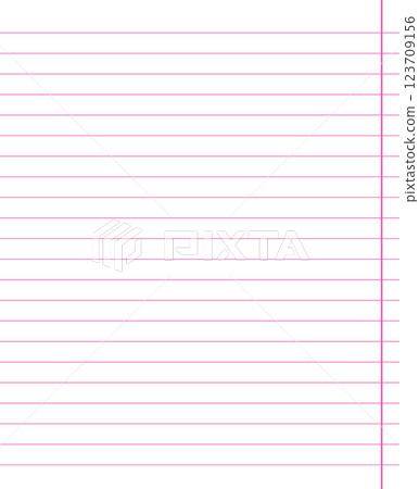 Grid paper. Abstract striped background with color horizontal lines. Geometric pattern for school, wallpaper, textures, notebook. Lined paper blank isolated on transparent background 123709156
