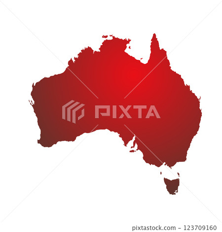 Map of Australian, sign silhouette. World Map Globe. Vector Illustration isolated on transparent background. African continent 123709160