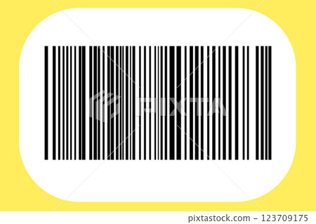 Barcode isolated on color background. Code stripes sticker. Barcode labels, customers qr code 123709175