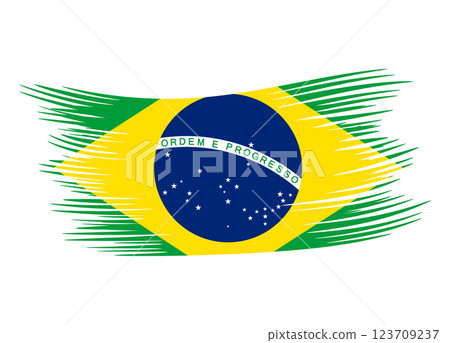Flag of Brazil. Brazilian national symbol in official colors. Template icon. Abstract vector background Flag of Brazil. Brazilian national symbol in official colors. Template icon. Abstract vector background 123709237