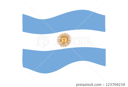 Flag of Argentina. Argentine national symbol in official colors. Template icon. Abstract vector background Flag of Argentina. Argentine national symbol in official colors. Template icon. Abstract vector background 123709239