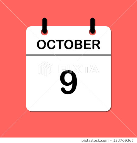October 9. Daily Calendar icon for design. Simple design for business brochure, flyer, print media, advertisement. Easily editable October 9. Daily Calendar icon for design. Simple design for business brochure, flyer, print media, advertisement. Easily editable 123709365