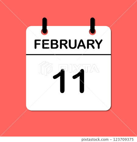 February 11. Daily Calendar icon for design. Simple design for business brochure, flyer, print media, advertisement. Easily editable February 11. Daily Calendar icon for design. Simple design for business brochure, flyer, print media, advertisement. Easily editable 123709375