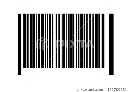 Barcode isolated on white background. Code stripes sticker. Barcode labels, customers qr code 123709381