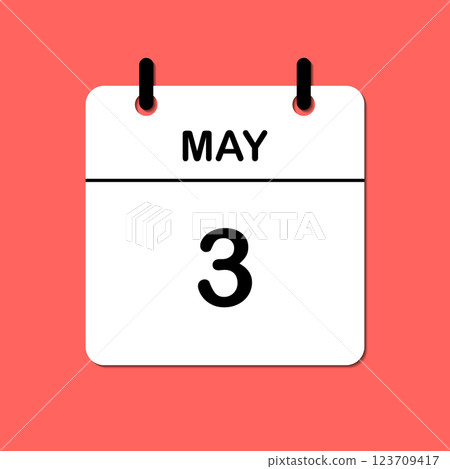 May 3. Daily Calendar icon for design. Simple design for business brochure, flyer, print media, advertisement. Easily editable May 3. Daily Calendar icon for design. Simple design for business brochure, flyer, print media, advertisement. Easily editable 123709417