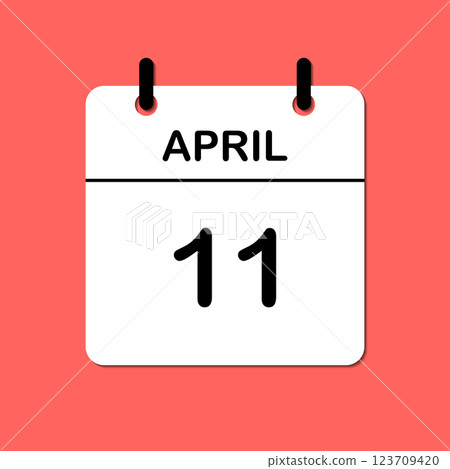 April 11. Daily Calendar icon for design. Simple design for business brochure, flyer, print media, advertisement. Easily editable April 11. Daily Calendar icon for design. Simple design for business brochure, flyer, print media, advertisement. Easily editable 123709420