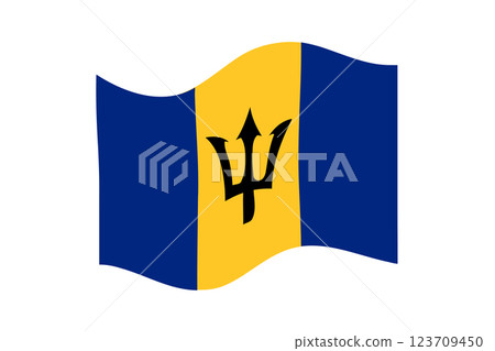Flag of Barbados. National symbol in official colors. Template icon. Abstract vector background Flag of Barbados. National symbol in official colors. Template icon. Abstract vector background 123709450