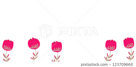 Spring illustration with tulips. Happy birthday, holiday, celebration greeting and invitation card. Colorful floral banner with flowers on light background. Modern floral compositions. Copy space Spring illustration with tulips. Happy birthday, holiday, celebration greeting and invitation card. Colorful floral banner with flowers on light background. Modern floral compositions. Copy space 123709668