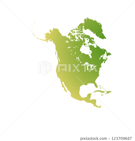Map of North America, sign silhouette. World Map Globe. Vector Illustration isolated on transparent background. American continent 123709687