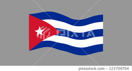 Flag of Cuba. Cuban national symbol in official colors. Template icon. Abstract vector background Flag of Cuba. Cuban national symbol in official colors. Template icon. Abstract vector background 123709704