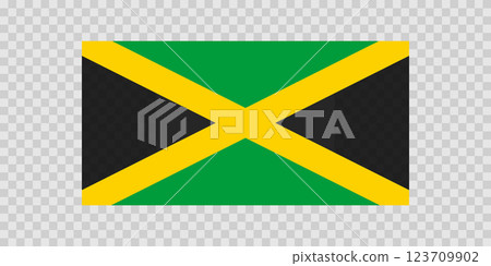 Flag of Jamaica. Jamaican national symbol in official colors. Template icon. Abstract vector background Flag of Jamaica. Jamaican national symbol in official colors. Template icon. Abstract vector background 123709902