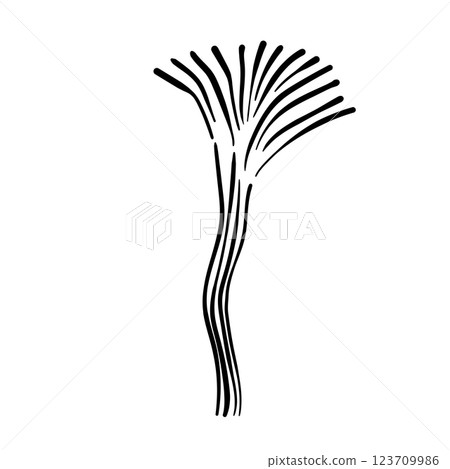 Black and white template tree icon. Vector symbol sign isolated on white background. Trees flat line icons set. Plants, landscape design. Business idea concept Black and white template tree icon. Vector symbol sign isolated on white background. Trees flat line icons set. Plants, landscape design. Business idea concept 123709986