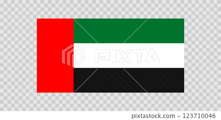 Flag of United Arab Emirates. Arabian national symbol in official colors. Template icon. Abstract vector background Flag of United Arab Emirates. Arabian national symbol in official colors. Template icon. Abstract vector background 123710046