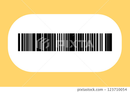 Barcode isolated on color background. Code stripes sticker. Barcode labels, customers qr code 123710054