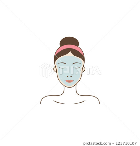 woman face mask icon woman face mask icon 123710107