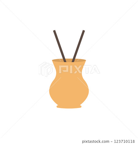 Aromatherapy icon flat design Scented Reed Diffuser Oil Aromatherapy icon flat design Scented Reed Diffuser Oil 123710118