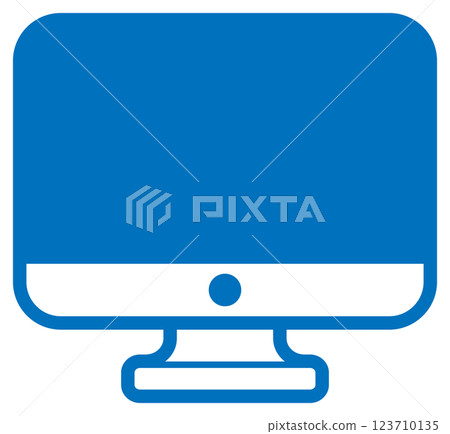 Desktop computer icon blue 123710135