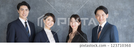Four businessmen standing side by side - Image of consultants, real estate agents, professionals, etc. 123710368