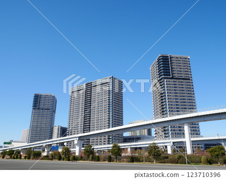 從直升機場看到的高層公寓大樓 | Ariake 123710396