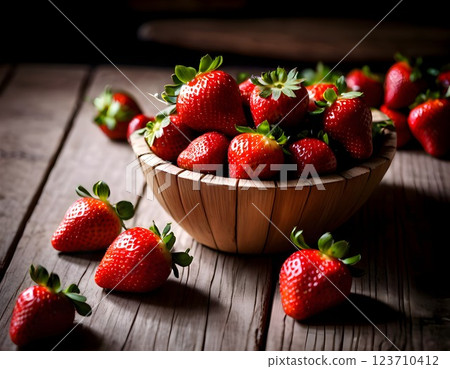 Fresh strawberries 123710412