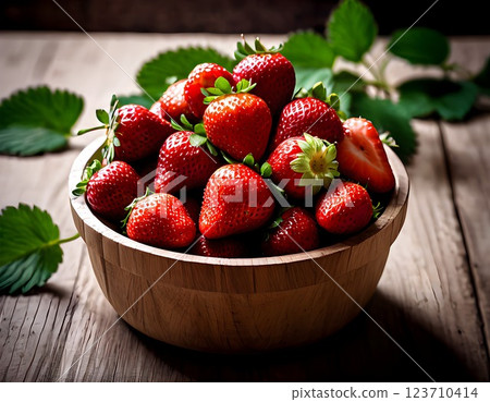 Fresh strawberries 123710414