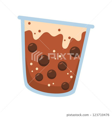 popular milk tea with tapioca 123710476