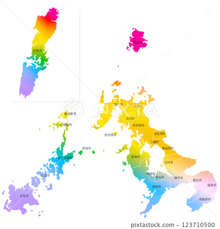 長崎縣市鎮地圖 長崎縣市鎮地圖 123710500