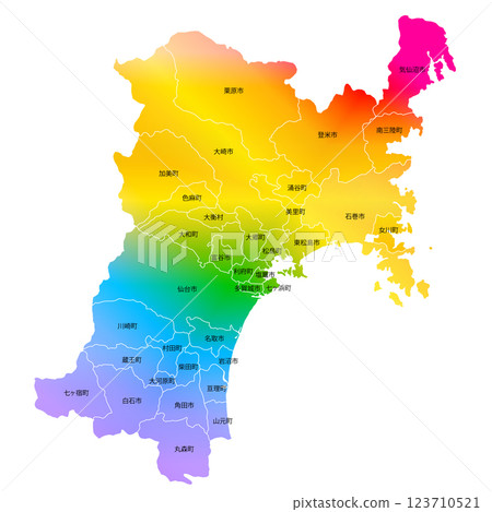 宮城縣市町村地圖 123710521