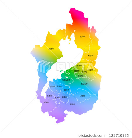 滋賀縣市町村地圖 滋賀縣市町村地圖 123710525