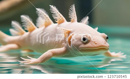Axolotl in the aquarium 1 123710545