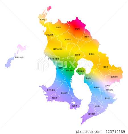 鹿兒島縣市鎮地圖 123710589