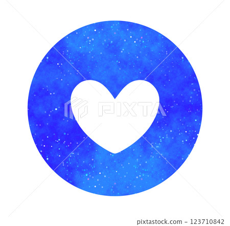 Blue starry sky | Heart icon 123710842