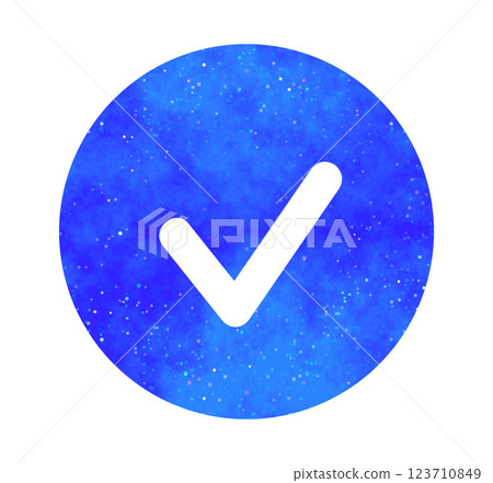 Blue starry sky | Simple check mark 123710849