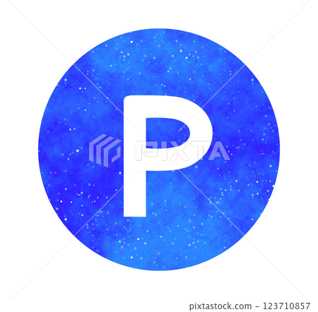 Blue starry sky | Simple P mark Blue starry sky | Simple P mark 123710857