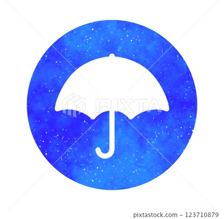Blue starry sky | Simple umbrella icon 123710879