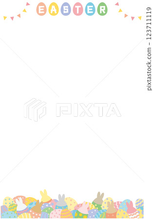 Vertical frame decorated with Easter eggs 123711119