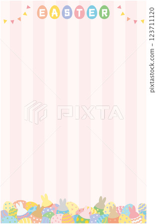 用復活節彩蛋裝飾的垂直框架 123711120