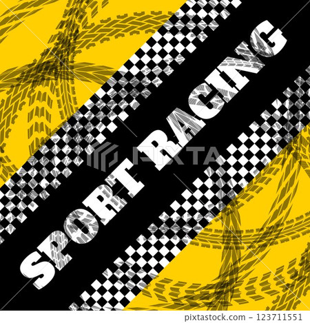 Yellow and black racing background 123711551