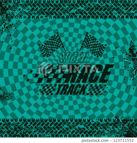 Tire track grunge green racing Tire track grunge green racing 123711552