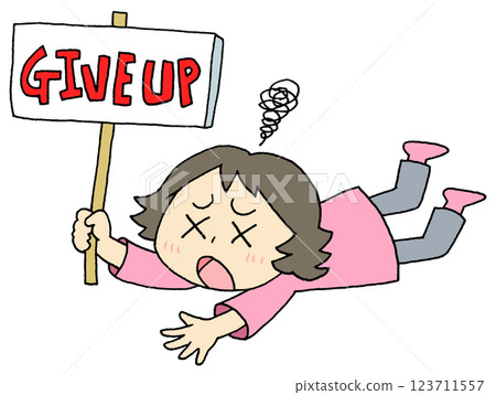 A woman giving up 123711557