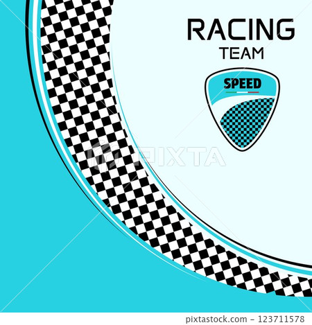 Blue checkered race background 123711578