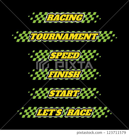 Racing checkered green lines 123711579