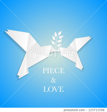Peace and love birds background 123711598