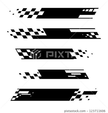 Abstract black checkered set Abstract black checkered set 123711606