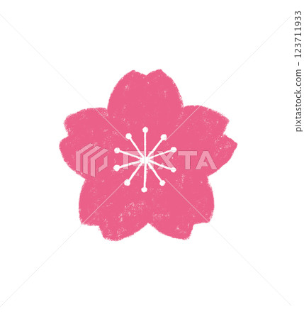 Cherry blossoms, crayon touch, deep pink Cherry blossoms, crayon touch, deep pink 123711933