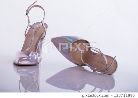 summer sandals on a background summer sandals on a background 123711996