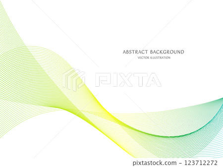 Green gradient abstract curve background vector material 123712272