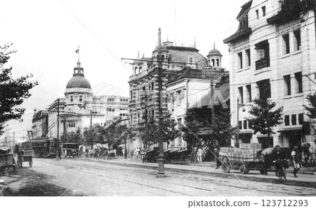 老照片,1918-1923 年,東京日本橋街 老照片,1918-1923 年,東京日本橋街 123712293